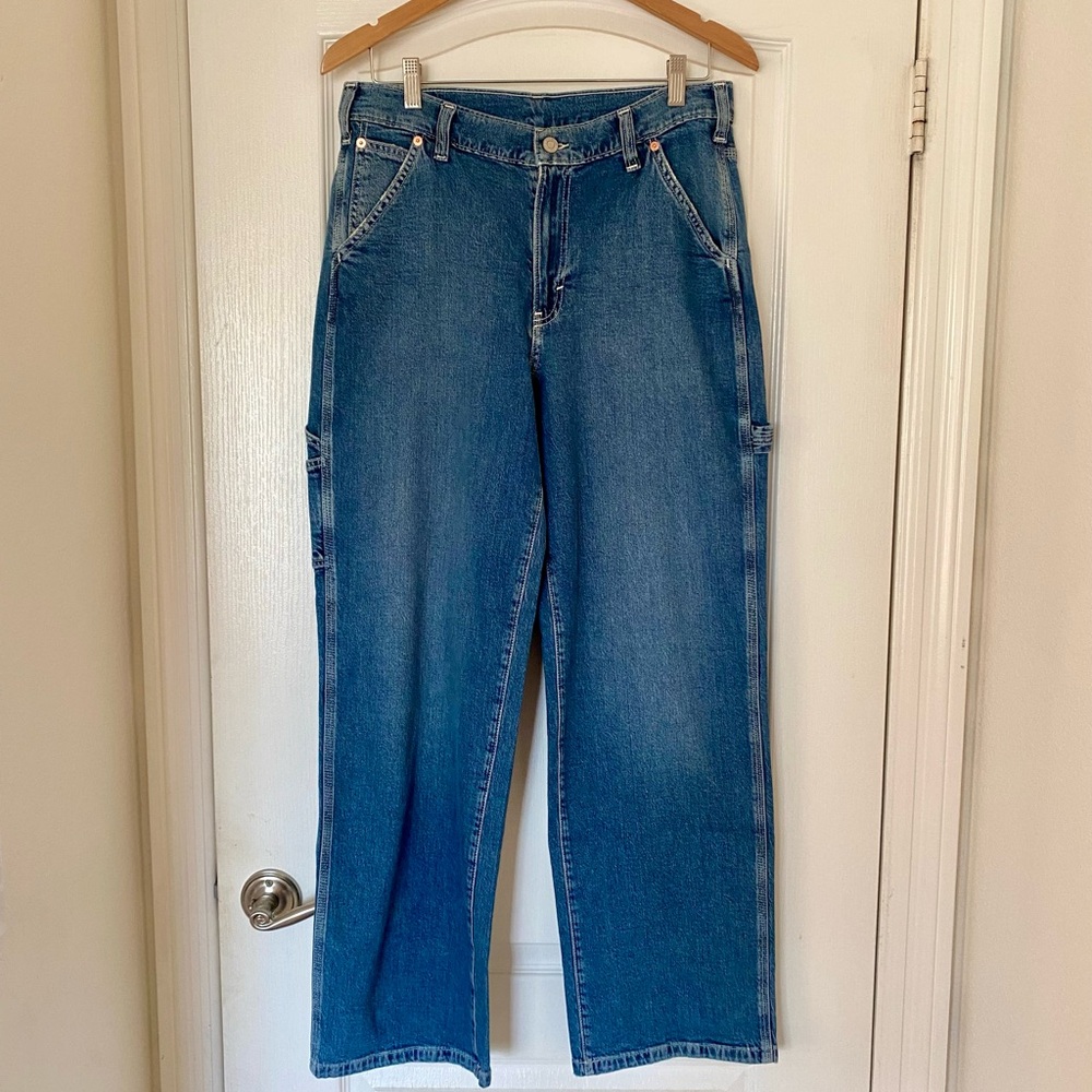 NBW GAP '90s Loose Carpenter Mid Rise Jeans - Blue